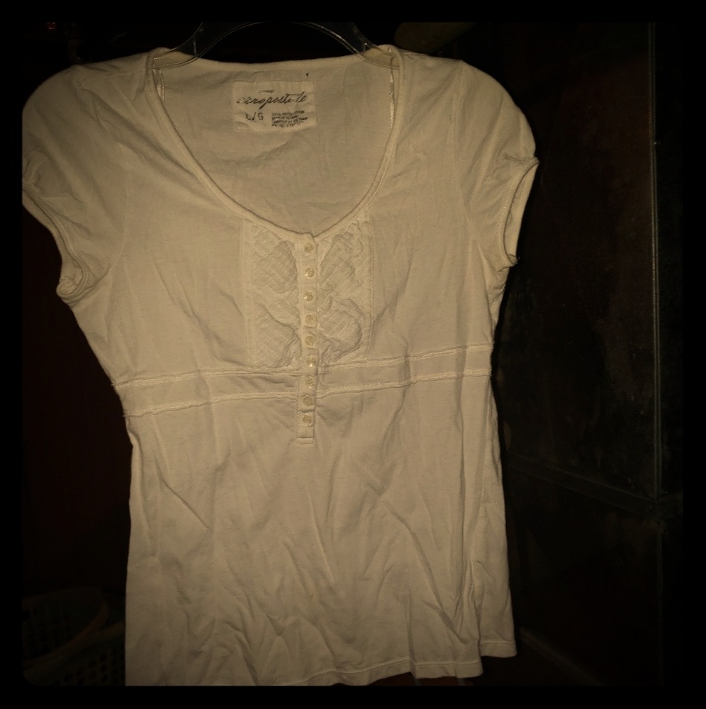 Large Aeropostle White T-Shirt